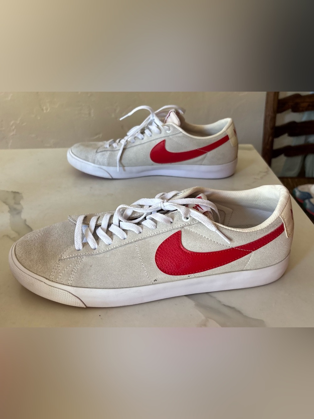 Nike SB Zoom Air Blazer shoes size 11 white red swoosh
